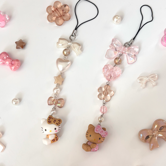 Hello Kitty Gyaru Leopard Keychain