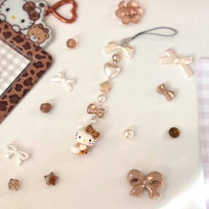 Hello Kitty Gyaru Leopard Keychain