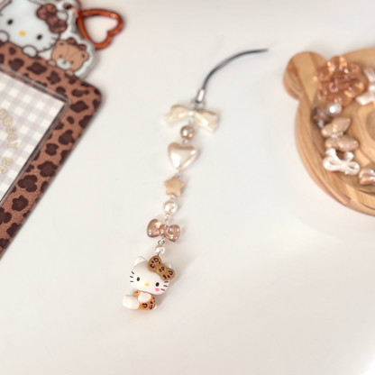 Hello Kitty Gyaru Leopard Keychain